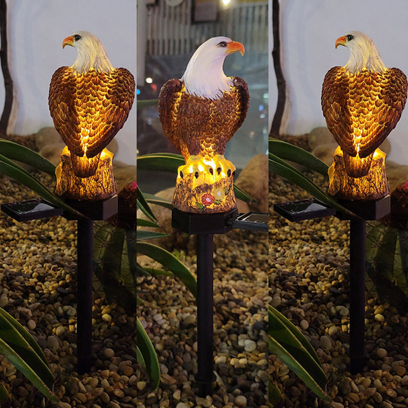 Garden Statue Solar-Powered Resin Weather-Resistant