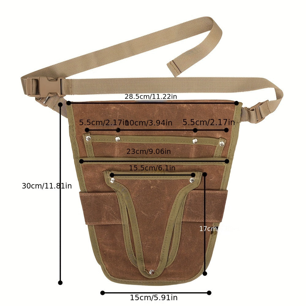 Garden Tool Belt Multi-Pocket Canvas Adjustable Strap