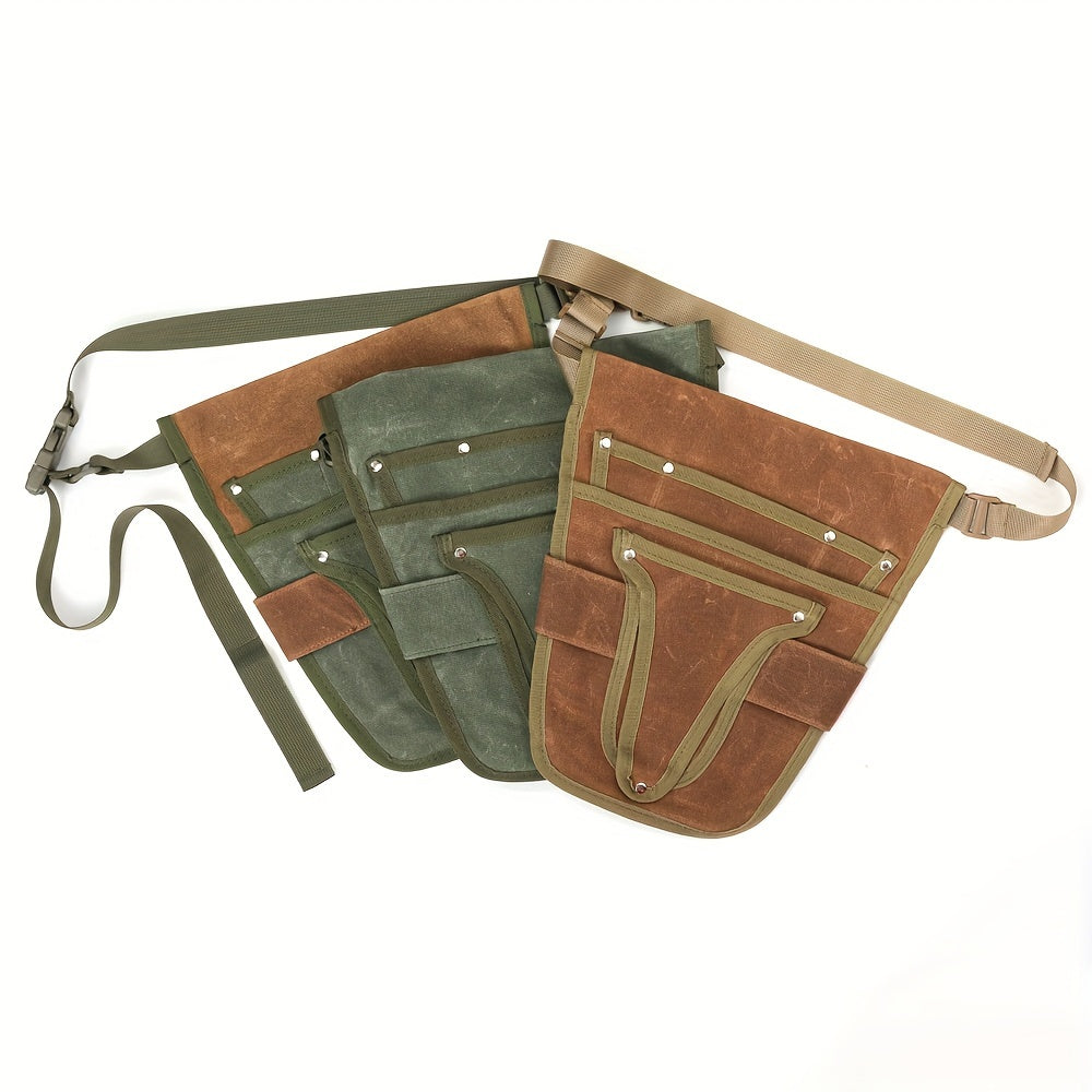 Garden Tool Belt Multi-Pocket Canvas Adjustable Strap