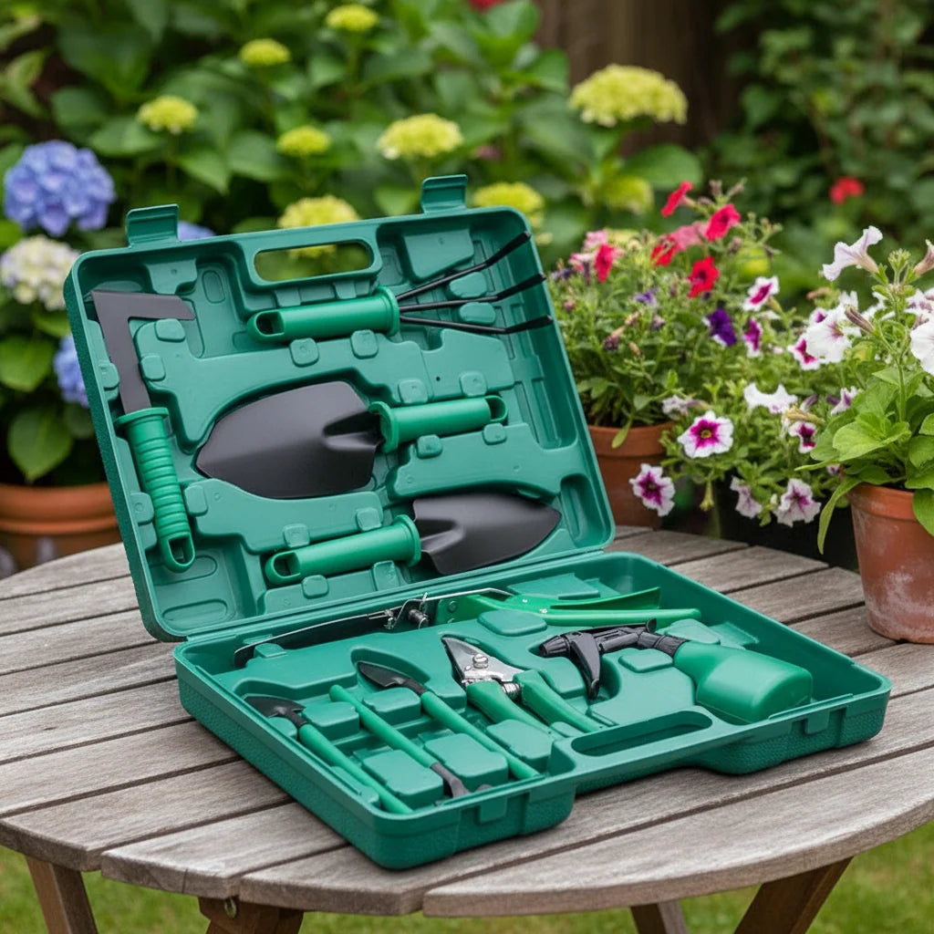 Garden Tool Set 10-Piece Stainless Steel & Ergonomic Padded Handles