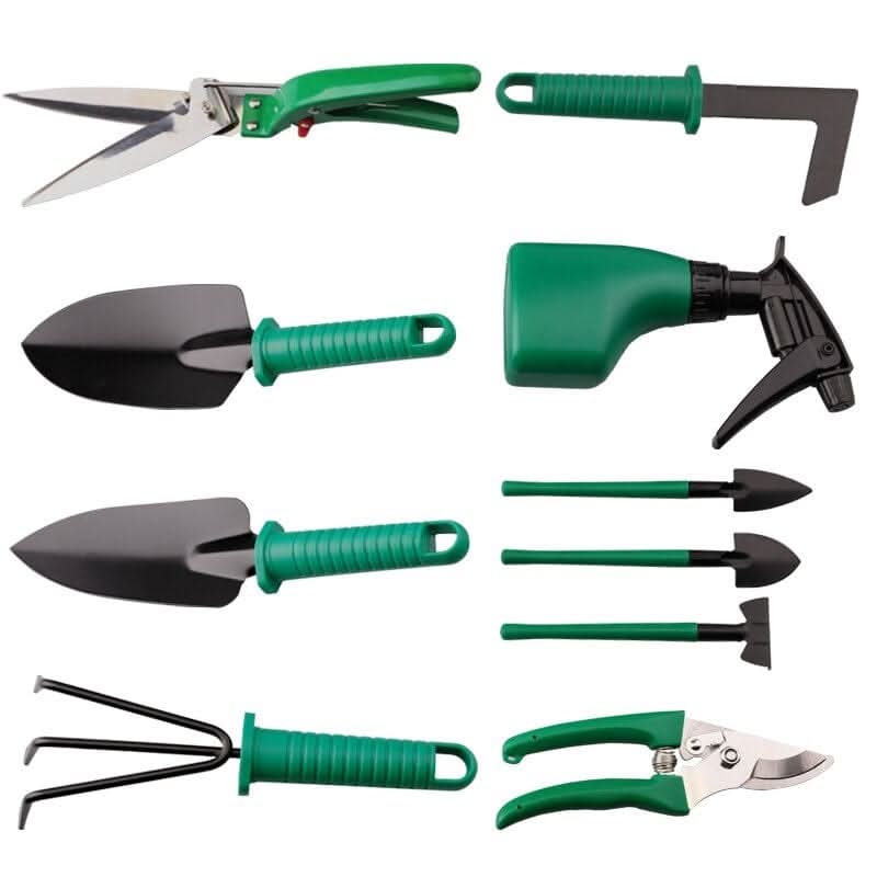 Garden Tool Set 10-Piece Stainless Steel & Ergonomic Padded Handles