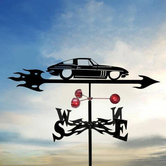 Garden Weather Vane Spinning Witch Figure Weatherproof
