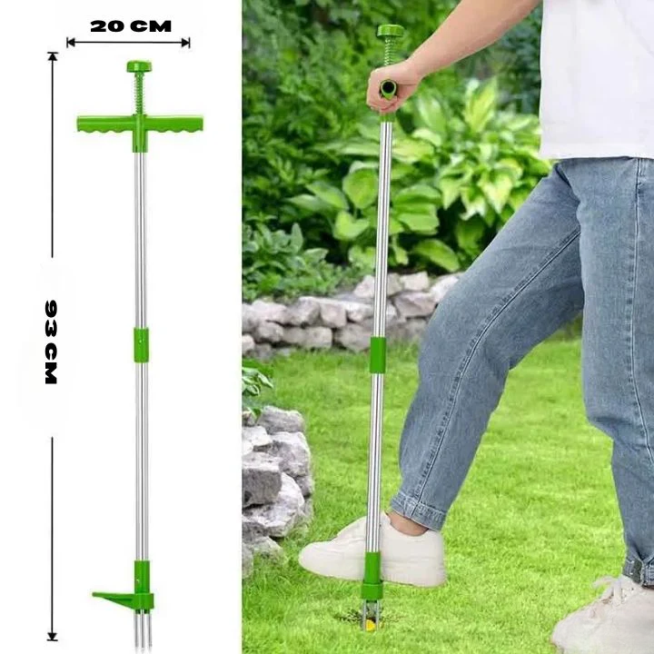 Garden Weed Puller Foot-Pedal Action Stainless Steel Claws