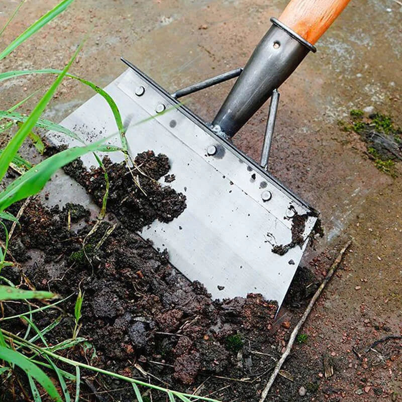 Garden Weed Puller Long Wooden Handle Manganese Steel Blade