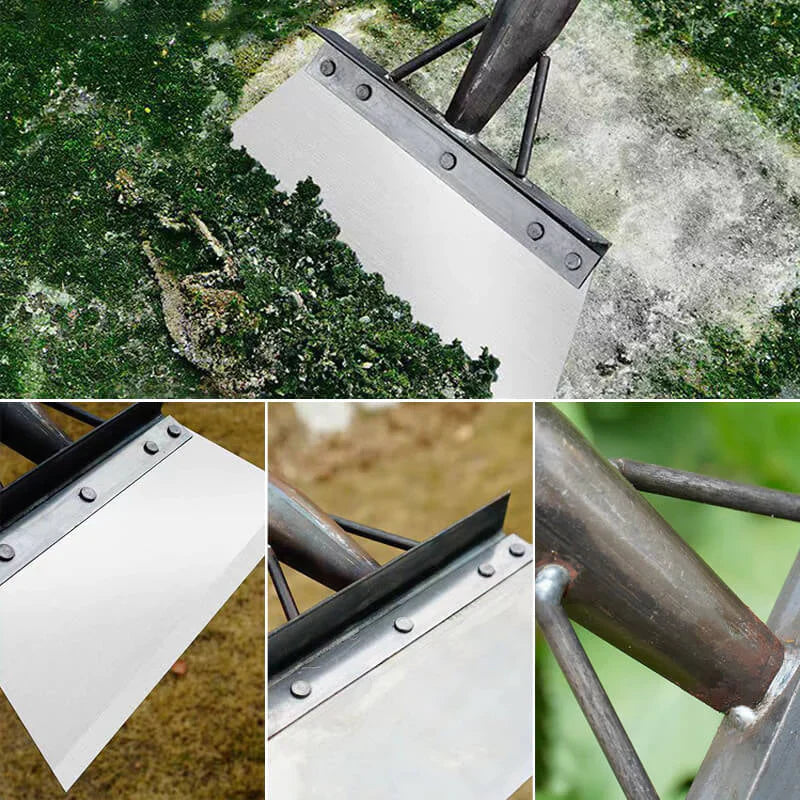 Garden Weed Puller Long Wooden Handle Manganese Steel Blade