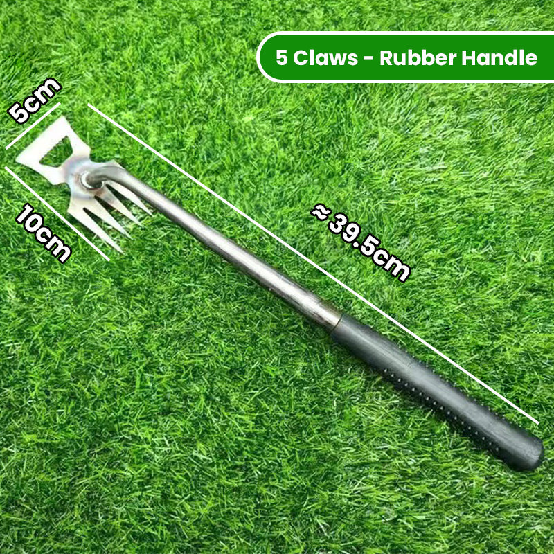 Garden Weed Remover Deep Root Stainless Steel Claws