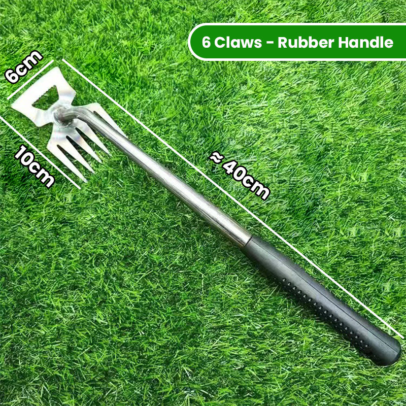 Garden Weed Remover Deep Root Stainless Steel Claws