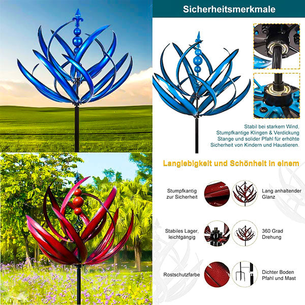 Garden Wind Spinner Low-Friction Bearing Weather-Resistant Metal