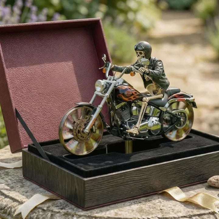 Garden Wind Spinner Motorcycle Skeleton Acrylic Ground Spike