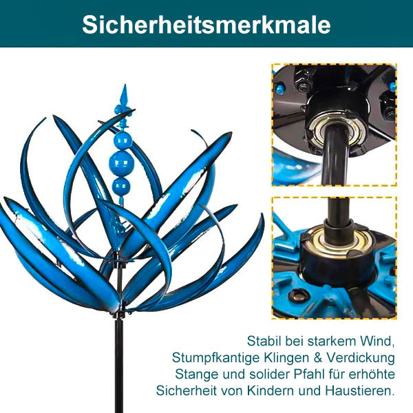 Garden Wind Spinner Stake Smooth-Spinning Metal Ground Spike