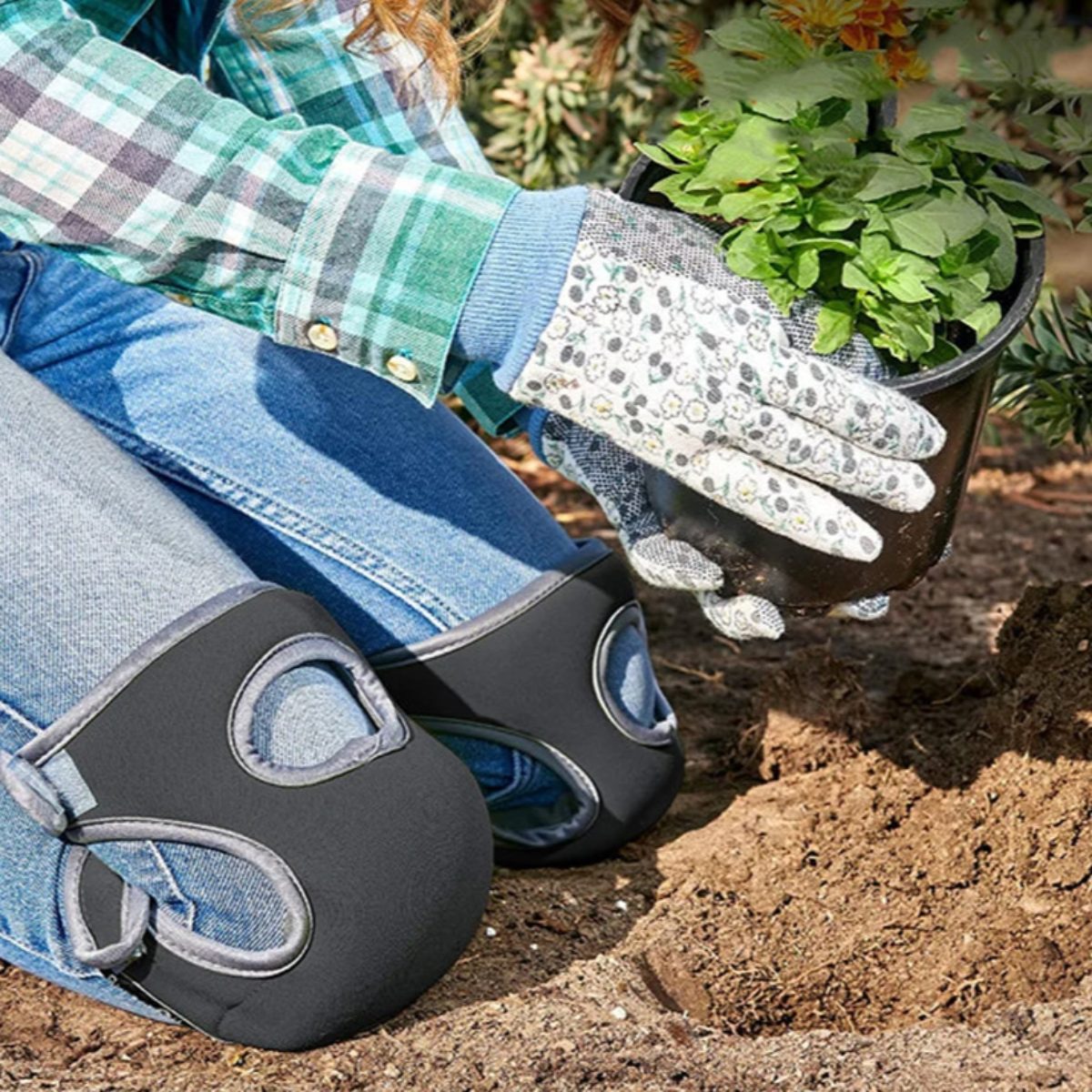 Gardening Knee Pads Ergonomic Padded Machine Washable & Non-Slip