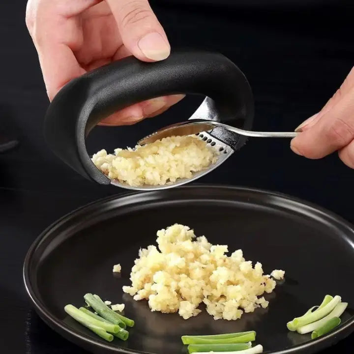 Garlic Press Gentle Rocking Action Stainless Steel No Peeling