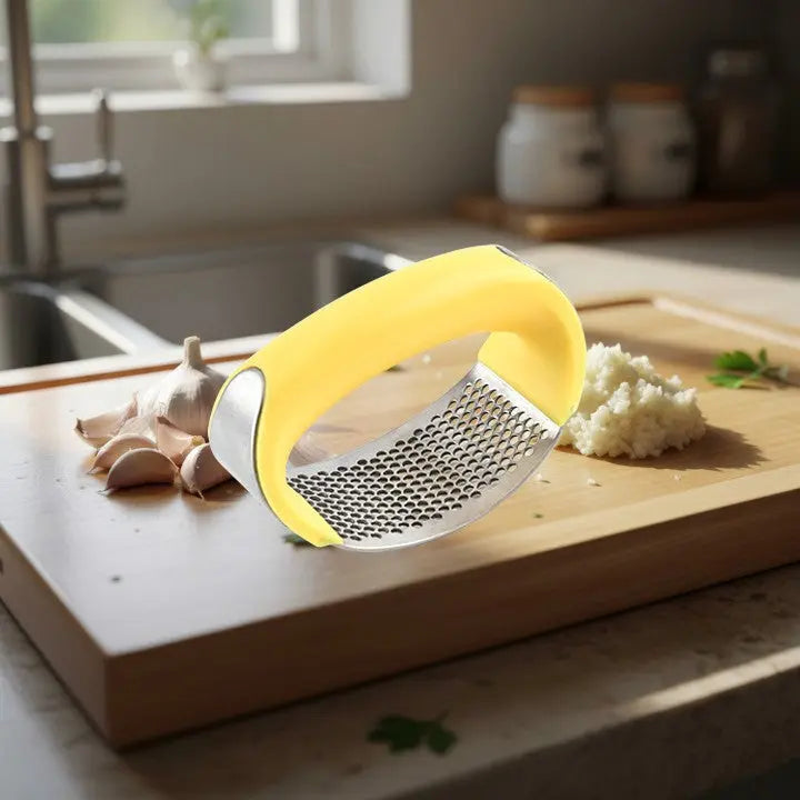 Garlic Press Gentle Rocking Action Stainless Steel No Peeling