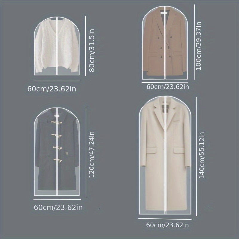 Garment Bag Set Transparent PEVA Water Repellent 25 Pack