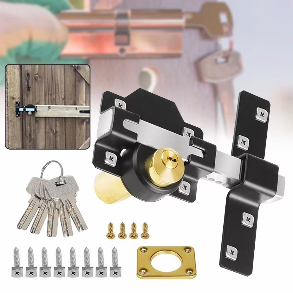 Gate Bolt Lock Rust-Resistant Spring-Loaded