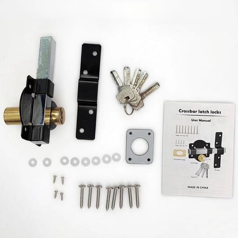 Gate Bolt Lock Rust-Resistant Spring-Loaded