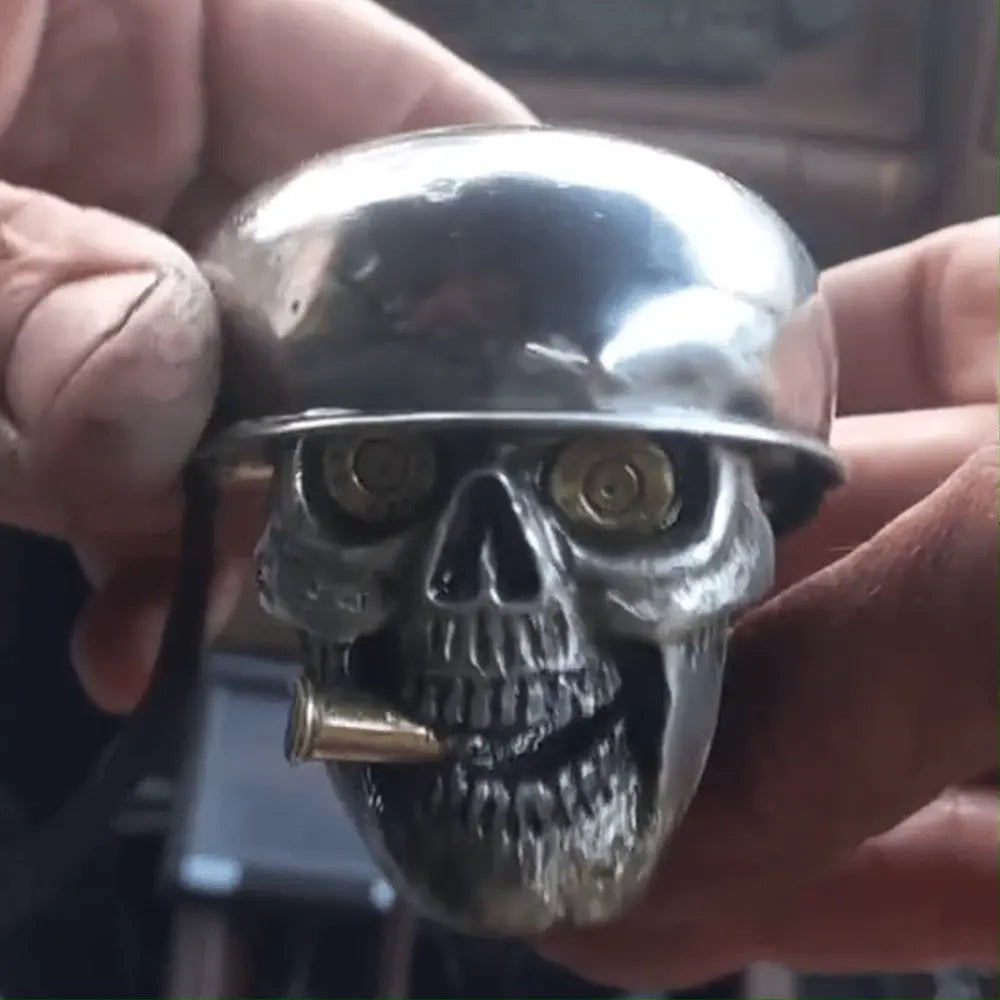 Gear Shift Knob Skull Soldier Chrome-Plated Alloy Easy Install