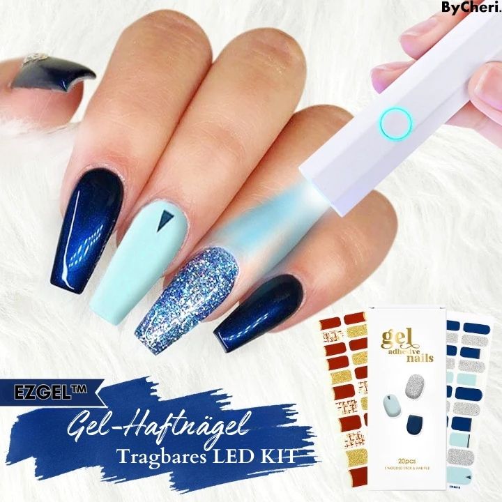 Gel Nail Kit Wireless LED USB-C 20 Stickers