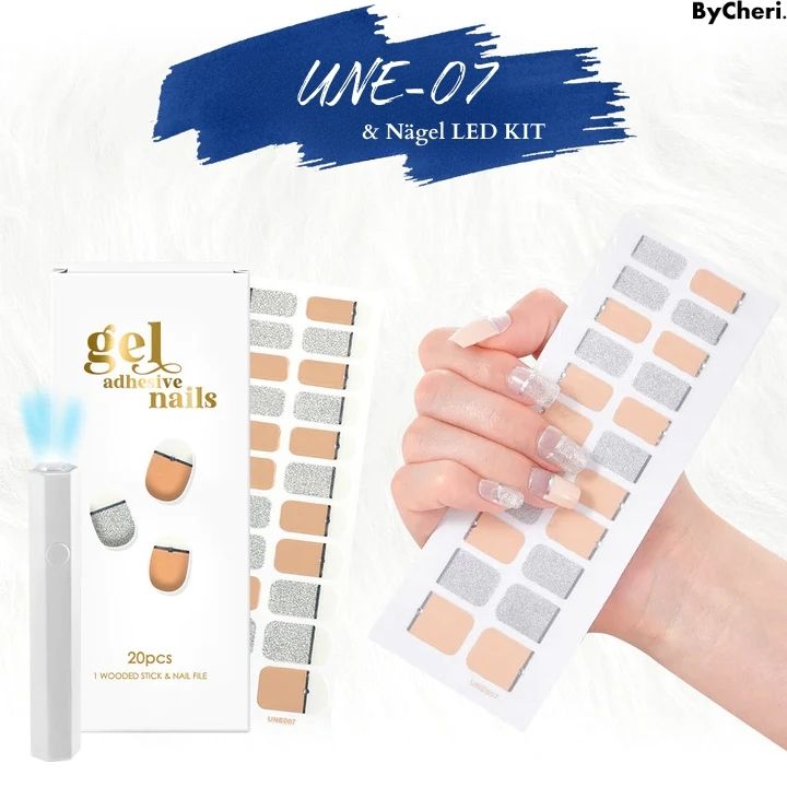 Gel Nail Kit Wireless LED USB-C 20 Stickers