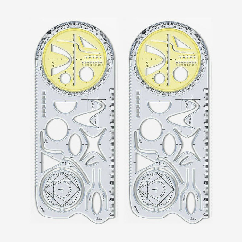 Geometry Ruler Rotatable Protractor Break-Resistant Plastic