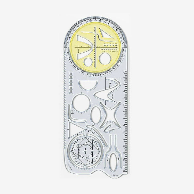 Geometry Ruler Rotatable Protractor Break-Resistant Plastic
