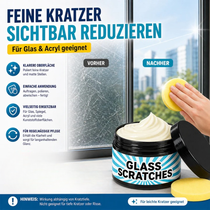 Glass Polishing Cream Scratch-Reducing For Mirrors & Acrylic