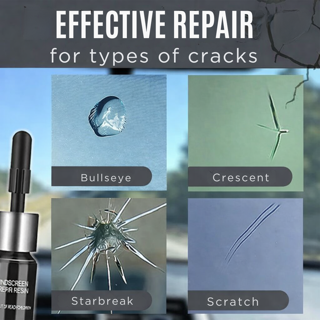 Glass Repair Kit Nearly Invisible High-Strength 2-Pack