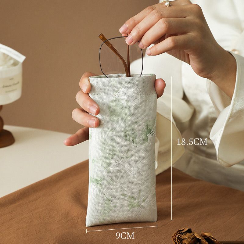 Glasses Case Self-Closing Microfiber Lined