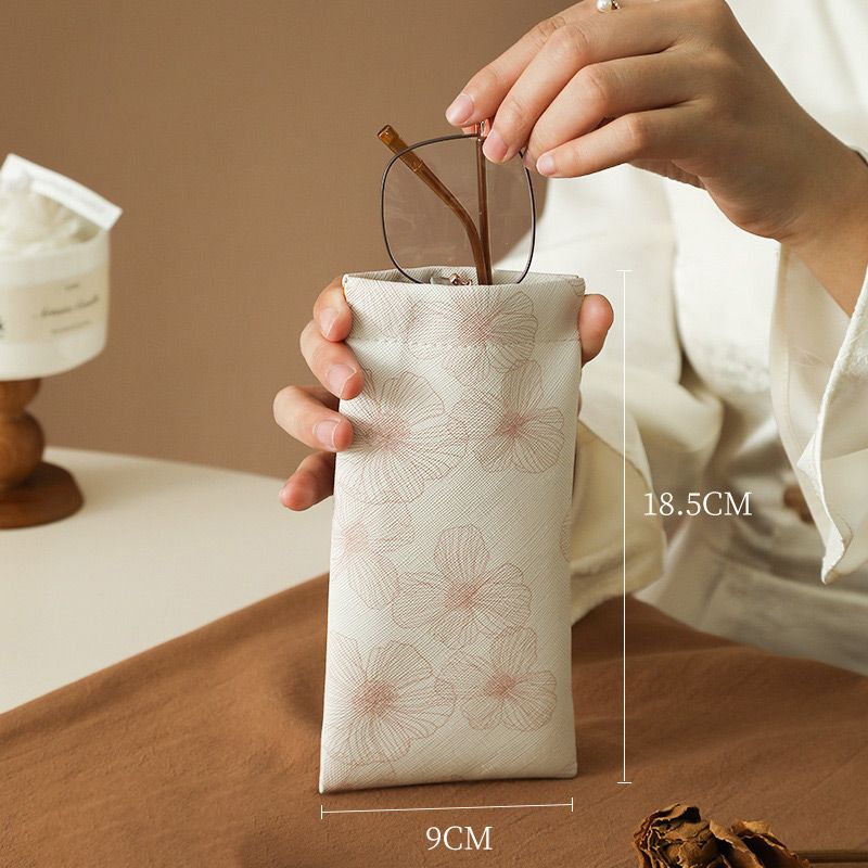 Glasses Case Self-Closing Microfiber Lined