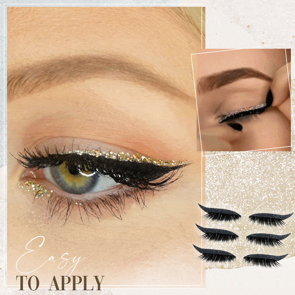 Glitter Eyeliner Stickers Self-Adhesive Waterproof Reusable