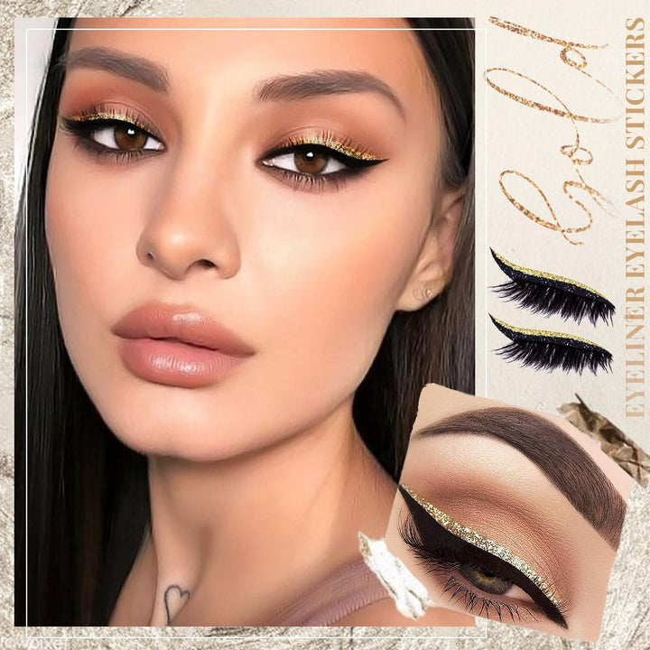 Glitter Eyeliner Stickers Self-Adhesive Waterproof Reusable