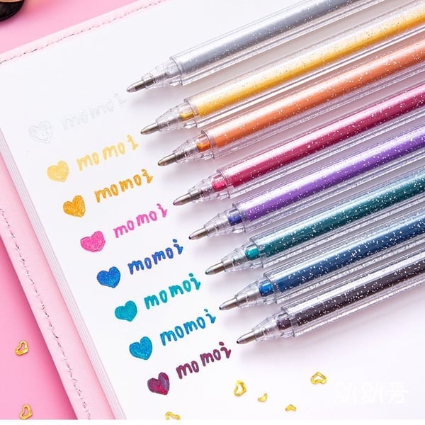 Glitter Gel Pen Set Fine Ballpoint Smudge-Proof