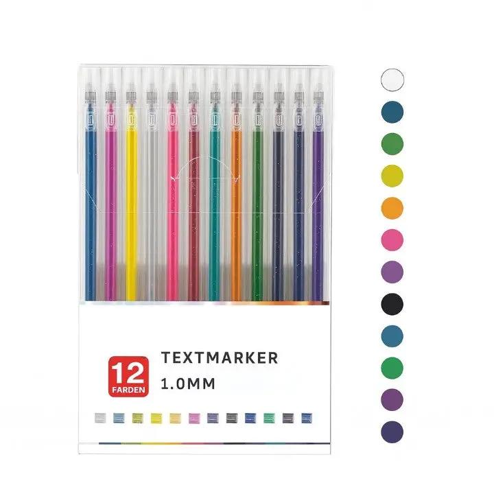 Glitter Gel Pen Set Fine Point & Quick-Dry Non-Toxic