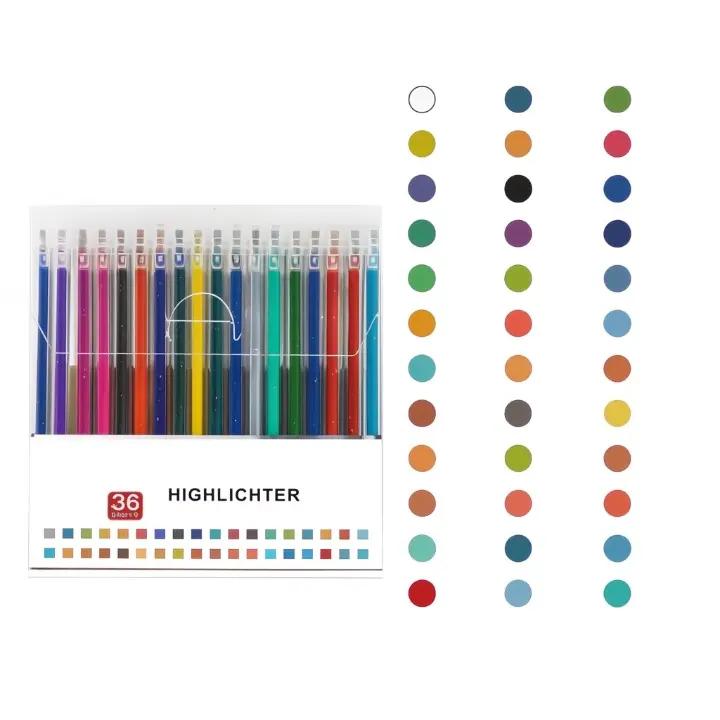 Glitter Gel Pen Set Fine Point & Quick-Dry Non-Toxic