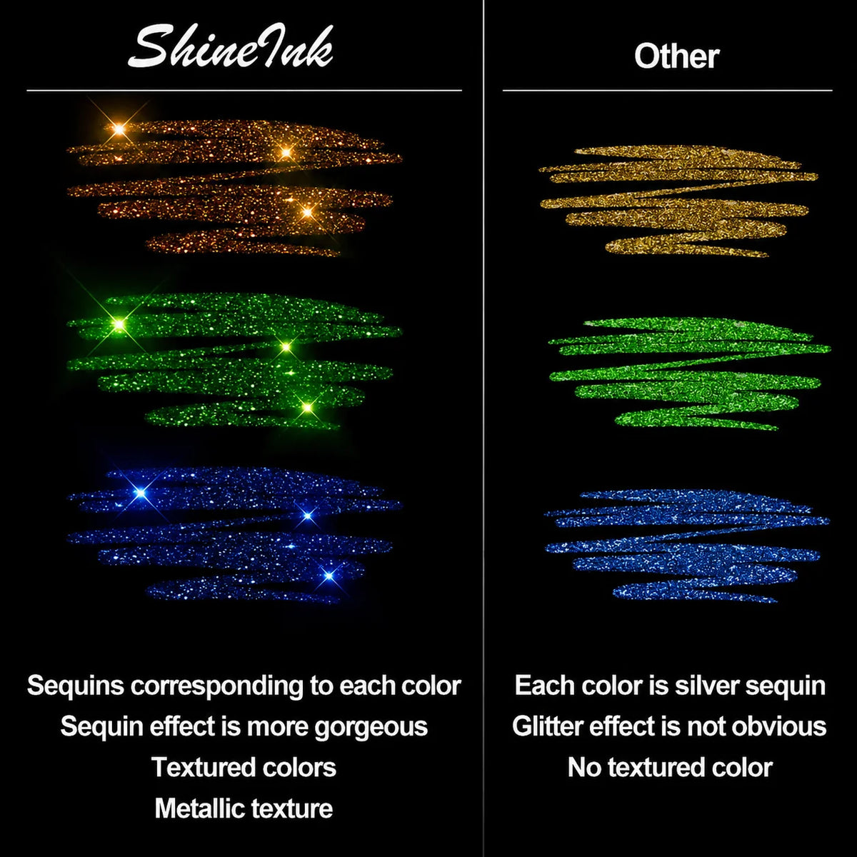 Glitter Gel Pen Set Fine Tip Smudge-Proof