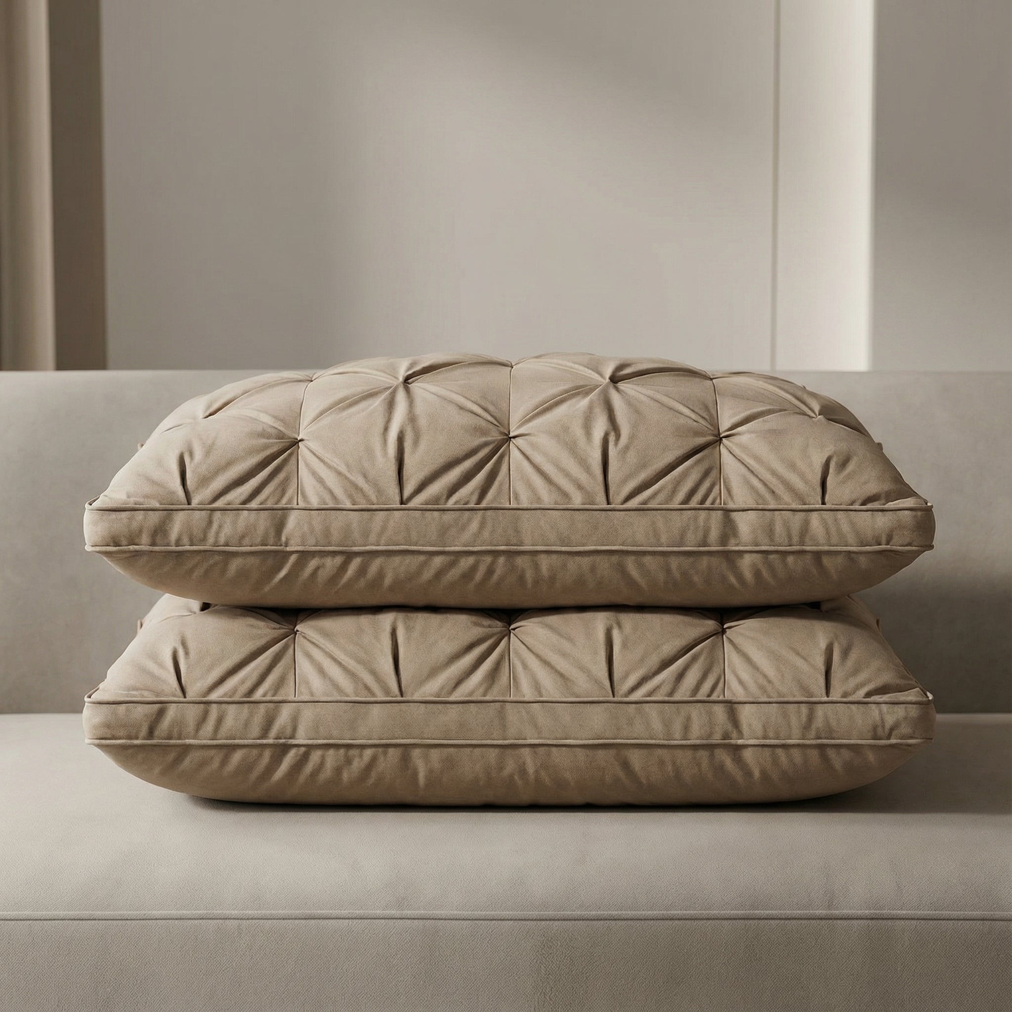 Goose Down Pillow Hotel-Soft Breathable Cotton Machine Washable