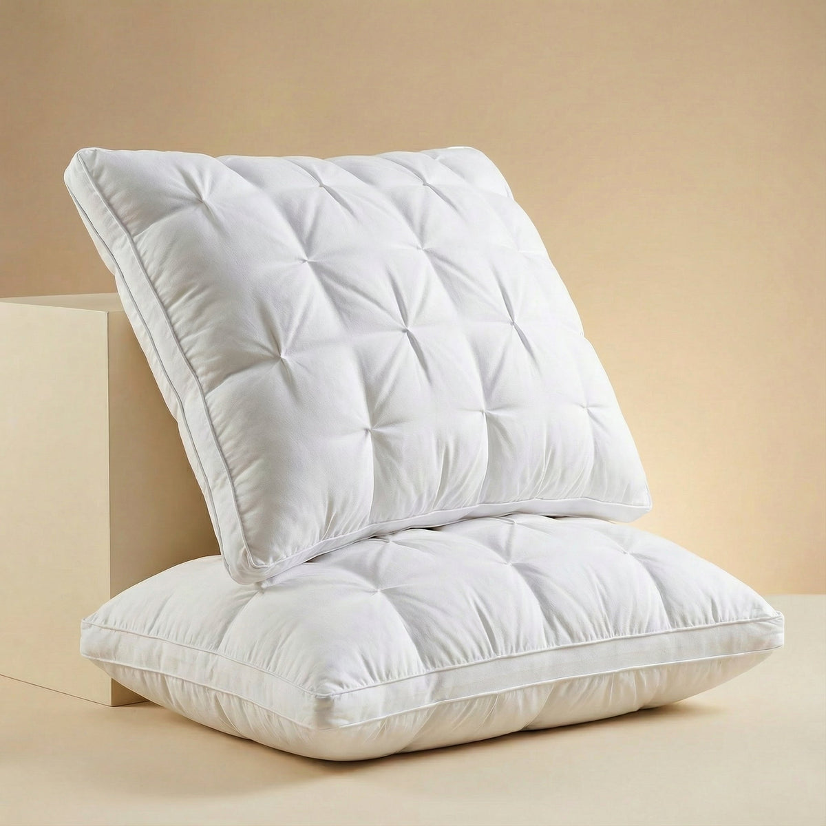 Goose Down Pillow Hotel-Soft Breathable Cotton Machine Washable