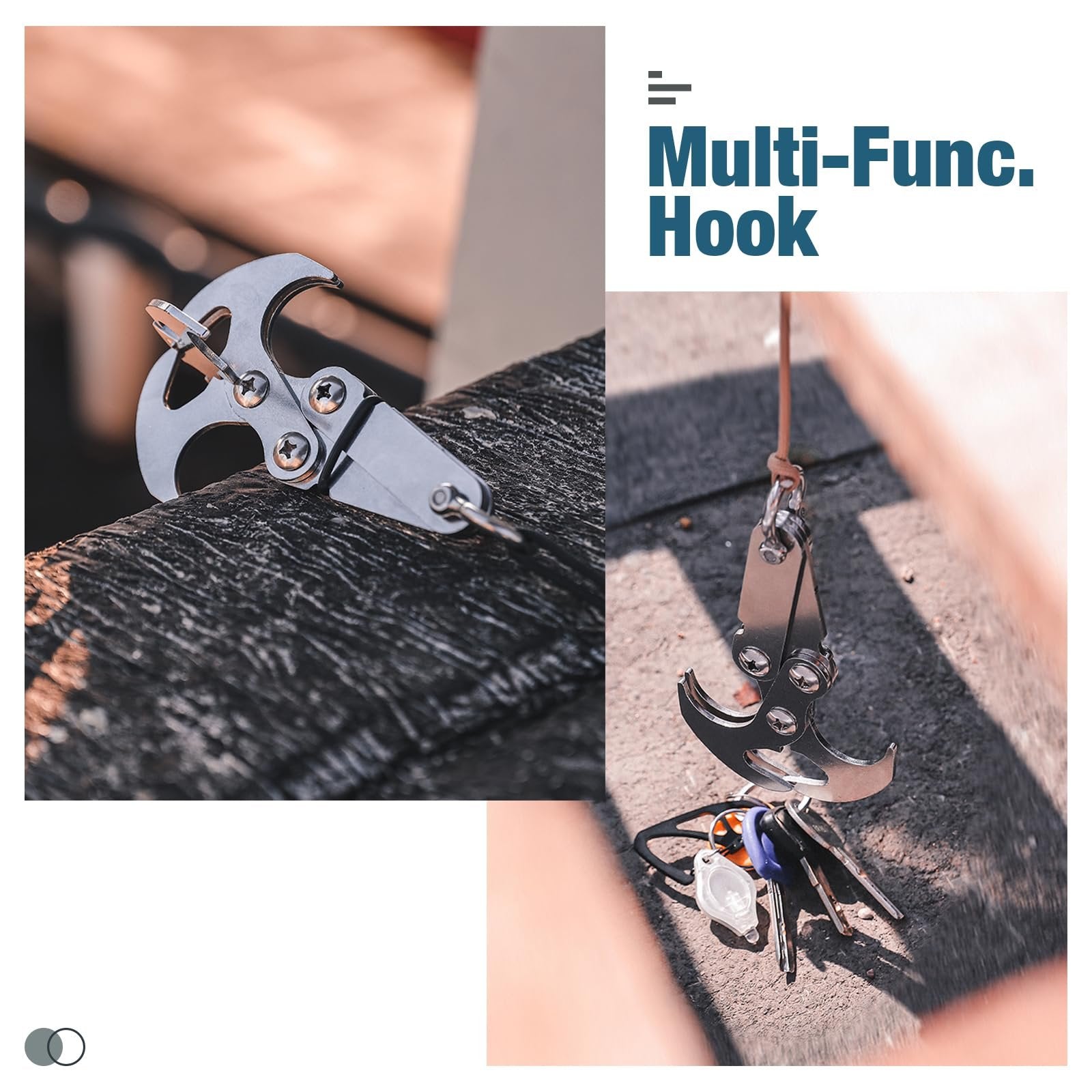 Grab Hook Stainless Steel Dual-Mode 198 lb Load Capacity