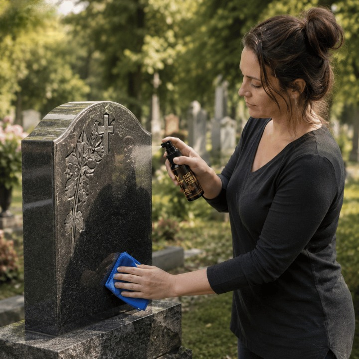 Gravestone Cleaner Spray Gentle Deep Clean & UV Protection