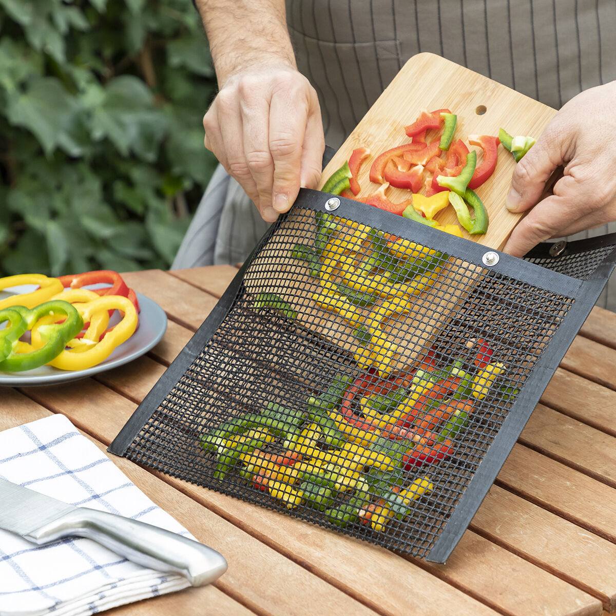 Grill Bags Non-Stick Mesh Dishwasher Safe Set of 2