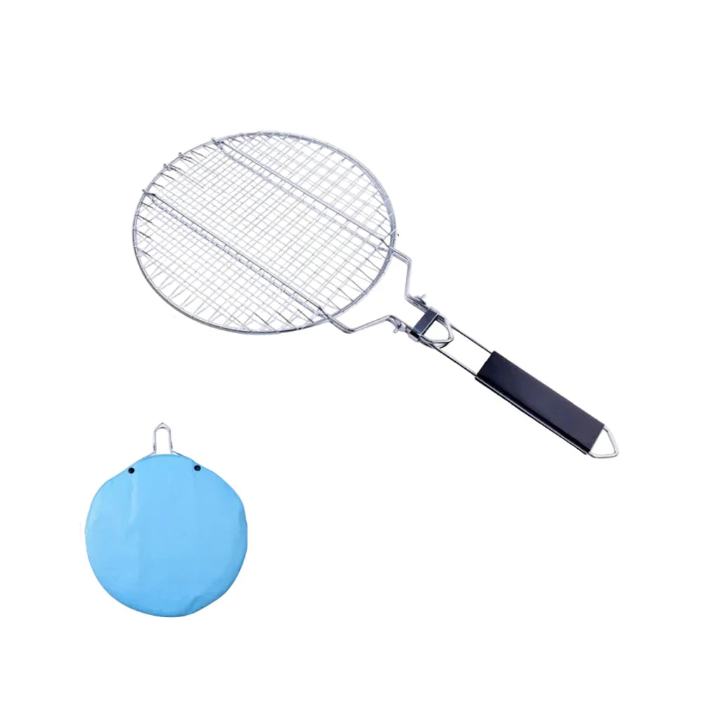 Grill Basket Foldable Locking Stainless Steel Non-Stick