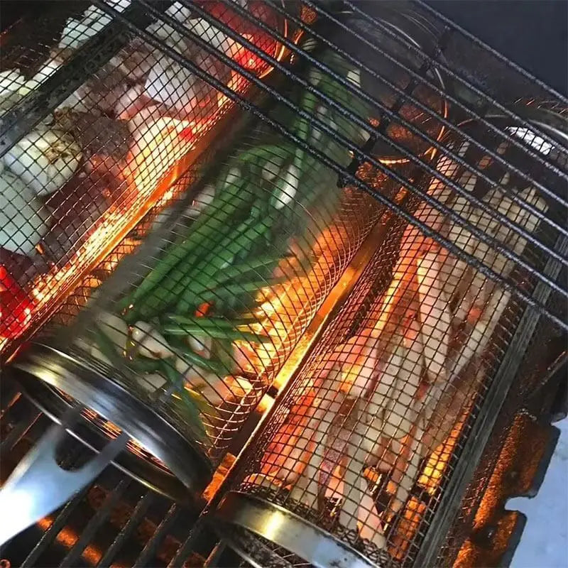 Grill Basket Rollable 304 Stainless Steel Dishwasher Safe
