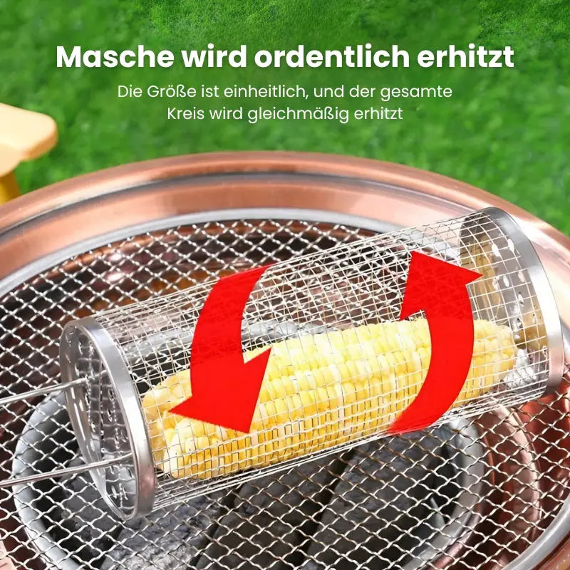 Grill Basket Rotating 304 Stainless Steel