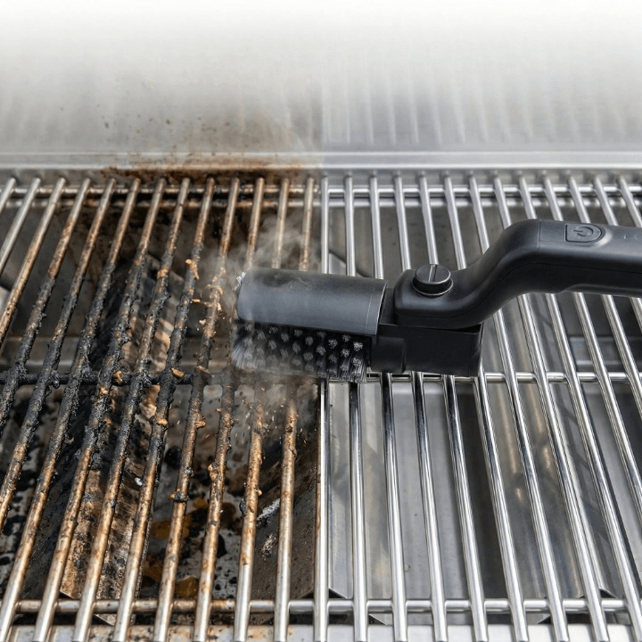 Grill Brush Electric Cordless 180° Rotating Food-Safe Nylon Bristles