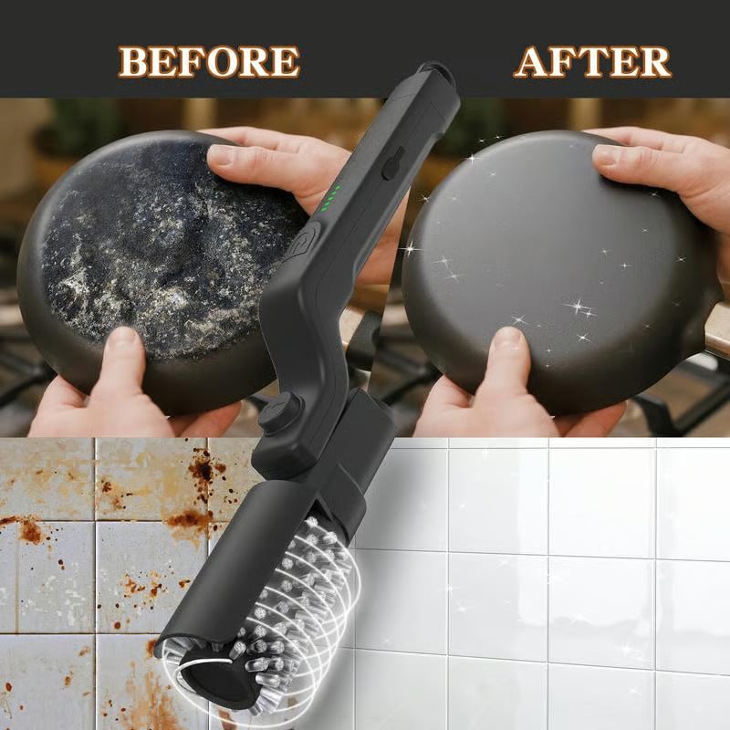 Grill Brush Motorized Cordless Rechargeable Stainless Steel Bristles