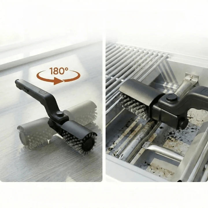 Grill Brush Motorized Rotating Head Rechargeable USB
