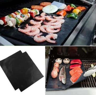 Grill Mat Non-Stick Heat-Resistant & Dishwasher-Safe 2-Pack