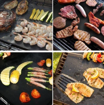 Grill Mat Non-Stick Heat-Resistant & Dishwasher-Safe 2-Pack