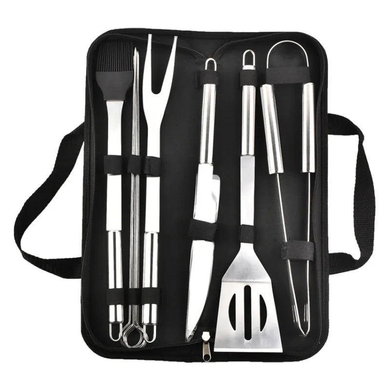 Grill Tool Set Stainless Steel 9-Piece With Carrying Case