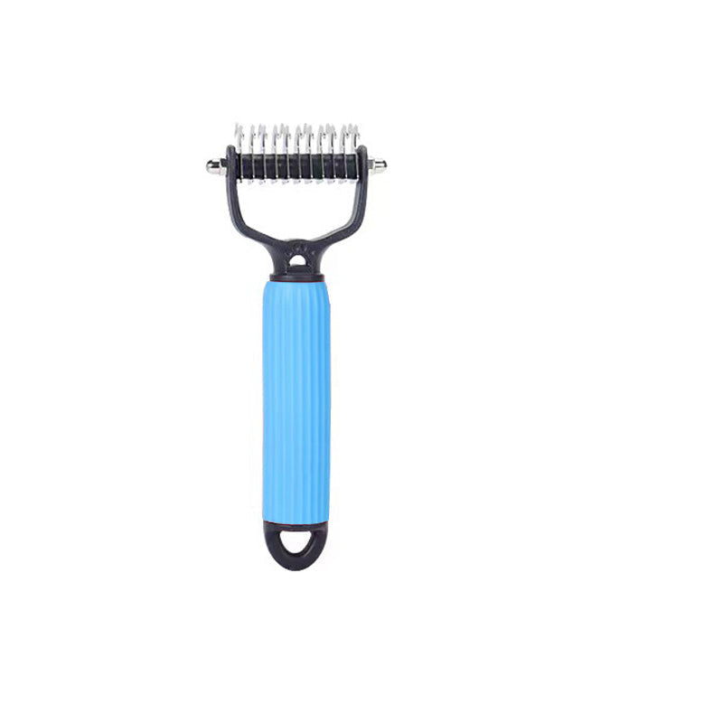 Grooming Brush Safety Blades & Non-Slip Handle